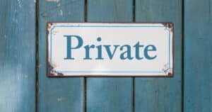 private sign