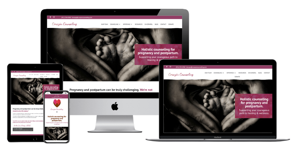 Corazon Counseling Website Design