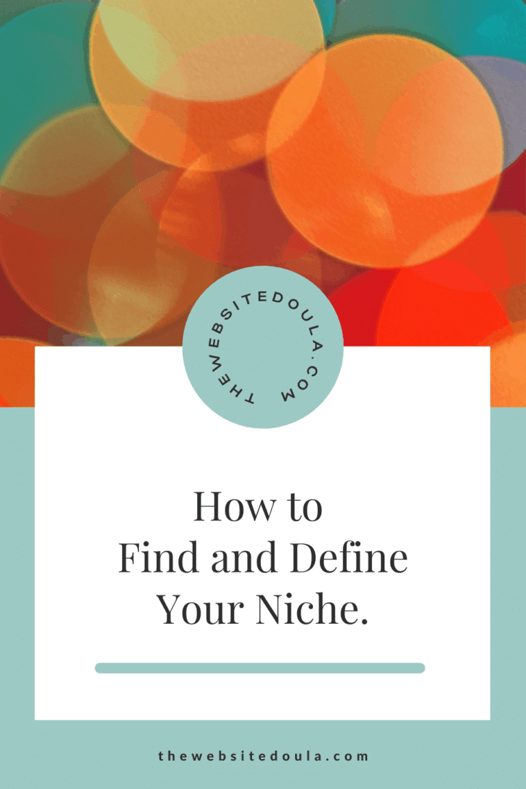 Find and define your niche as a holistic practitioner | The Website Doula