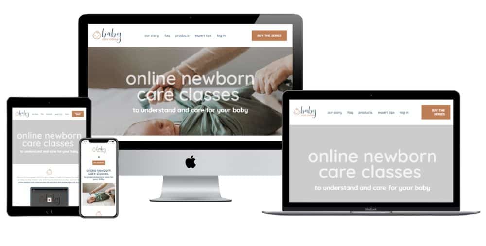 Baby Care Classes Website