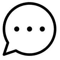 conversation bubble icon with 3 dots