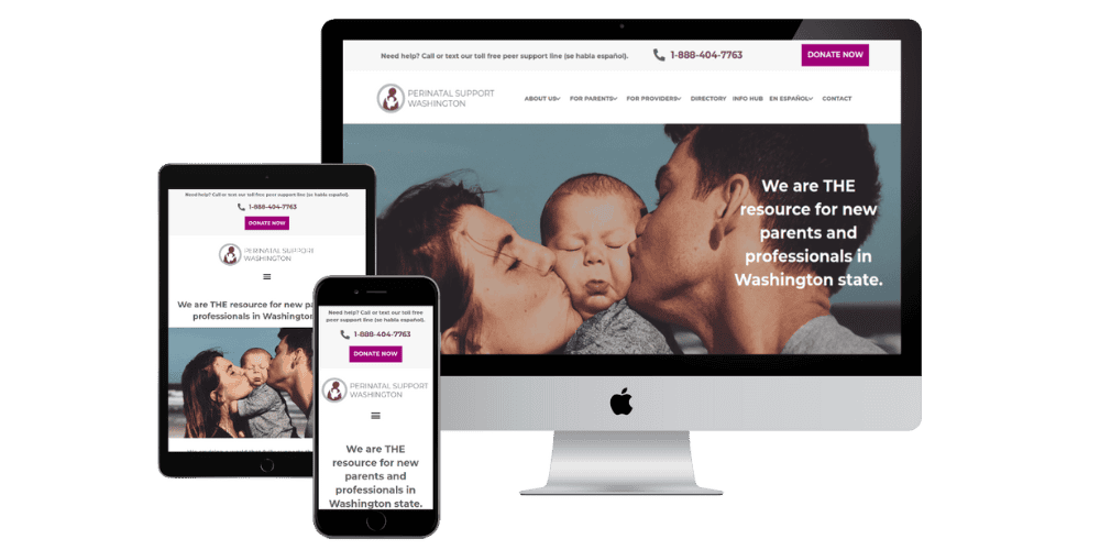 perinatal non-profit web design