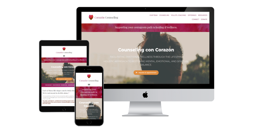 Corazon Counseling Website Design