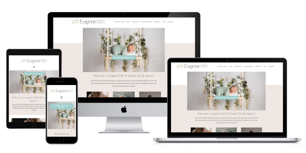 Eugene Birth Family Doula Web design