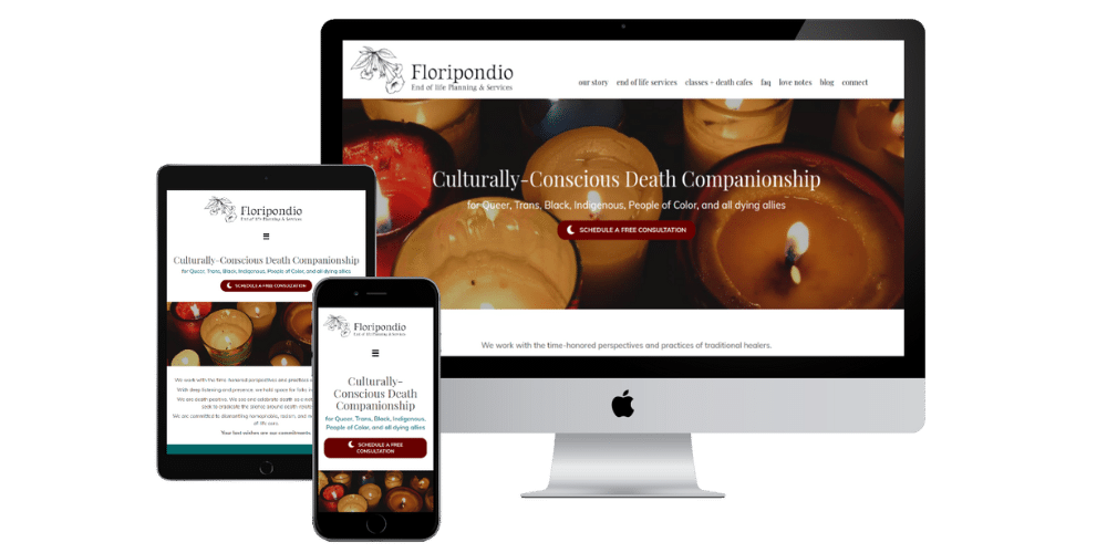 Floripondio End of Life Web design