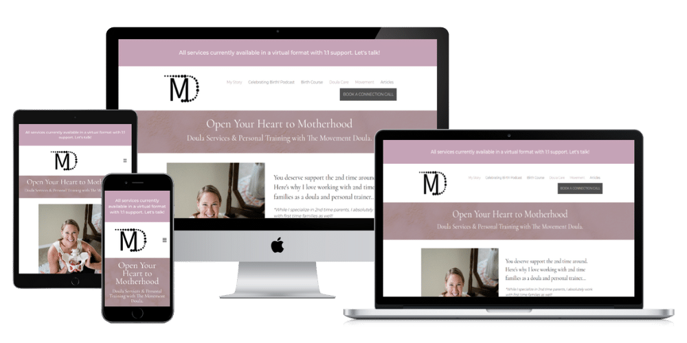 Movement Doula Website Design