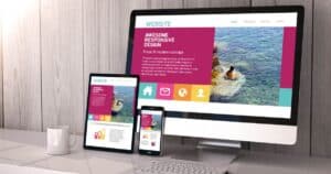 example of website design on screen